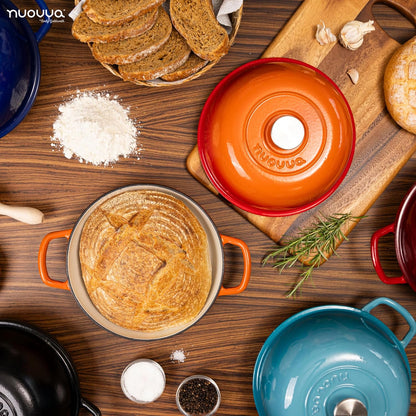 Enamelled Cast Iron Dutch Oven Bread Pot, Nuovva