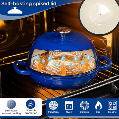 Enamelled Cast Iron Dutch Oven Bread Pot, Nuovva
