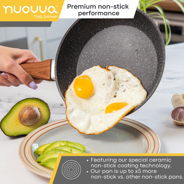 15-Piece Non-Stick Kitchen Cookware Set with Lids , Nuovva
