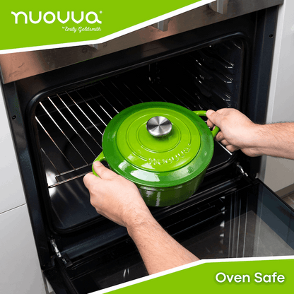 Enamelled Cast Iron Dutch Oven Casserole Pot (22cm, 24cm, 28cm & 30cm), Nuovva