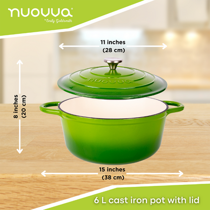 Enamelled Cast Iron Dutch Oven Casserole Pot, Nuovva