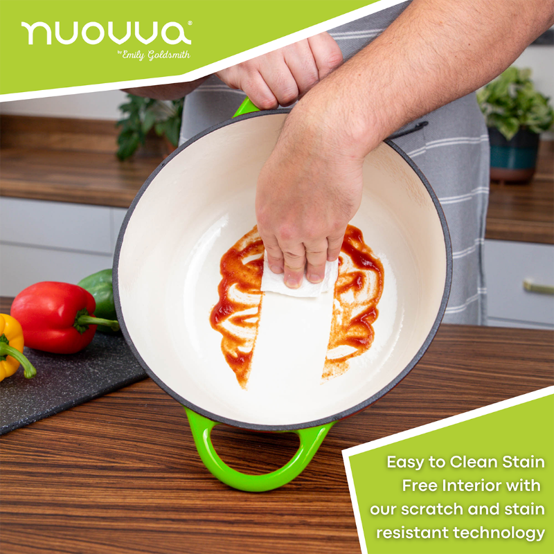 Enamelled Cast Iron Dutch Oven Casserole Pot, Nuovva