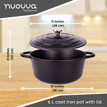 Enamelled Cast Iron Dutch Oven Casserole Pot, Nuovva