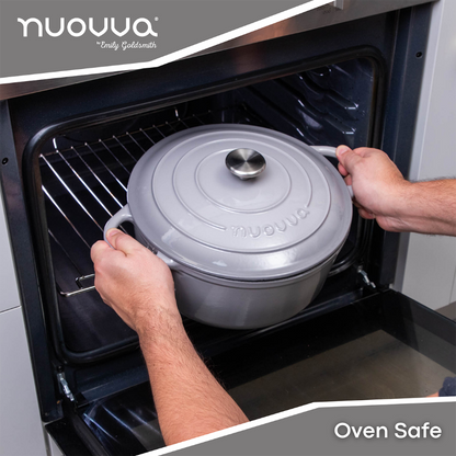 Enamelled Cast Iron Dutch Oven Casserole Pot, Nuovva
