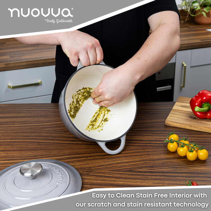 Enamelled Cast Iron Dutch Oven Casserole Pot, Nuovva