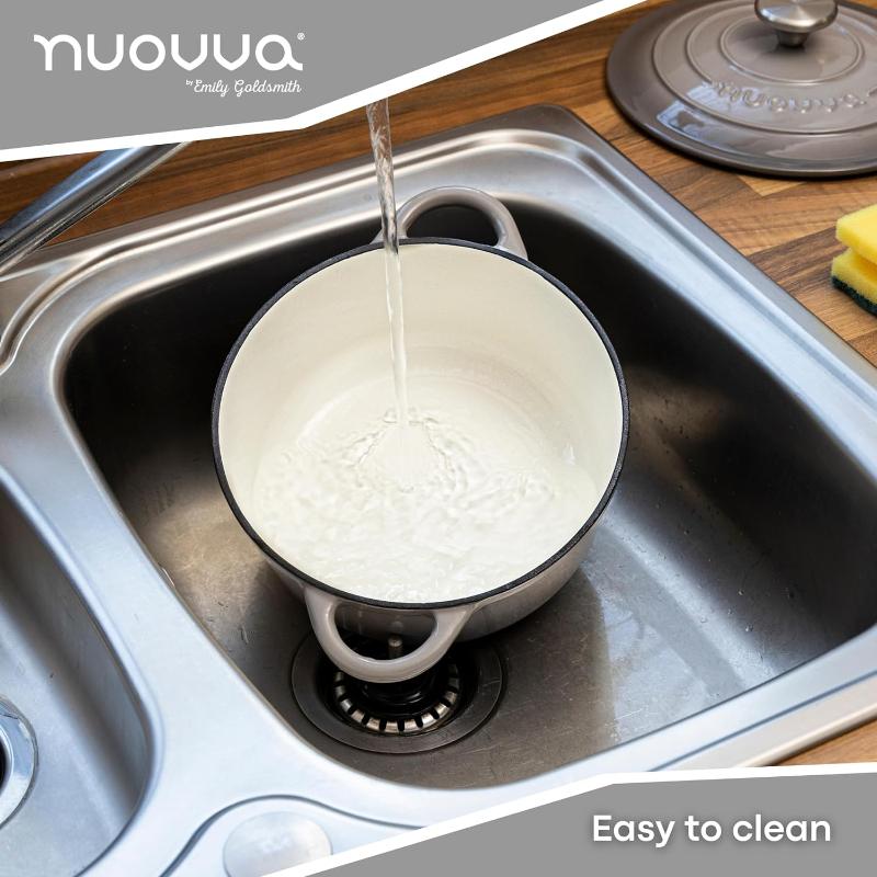 Enamelled Cast Iron Dutch Oven Casserole Pot, Nuovva