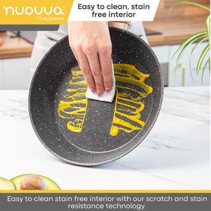 15-Piece Non-Stick Kitchen Cookware Set with Lids , Nuovva