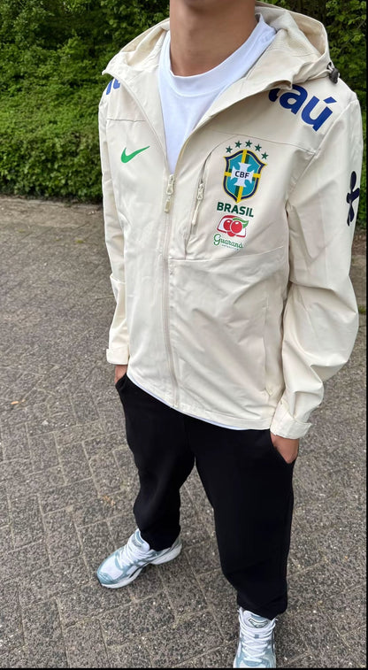 Brazil white  windbreaker Jacket