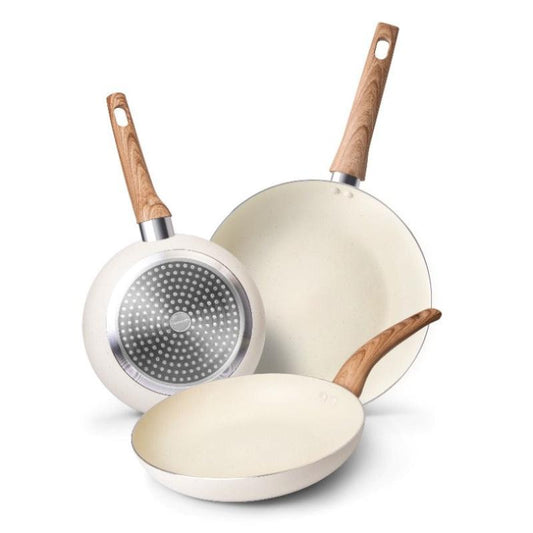 3-Piece Non-Stick Frying Pan Set (20cm, 24cm & 28cm), Nuovva
