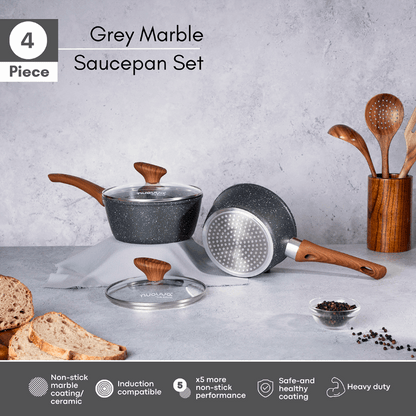 2-Piece Non-Stick Saucepan Set with Lids, Nuovva