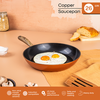 Copper Induction Non-Stick Frying Pan (18cm, 20cm & 26cm), Nuovva