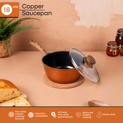 Non-Stick Saucepan with Lid, Nuovva