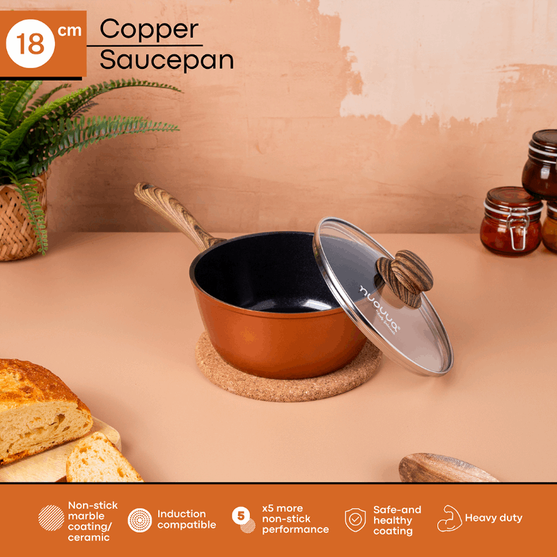 Non-Stick Saucepan with Lid, Nuovva