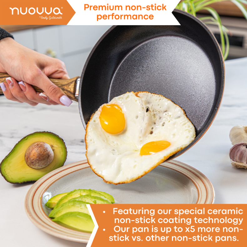 15-Piece Non-Stick Kitchen Cookware Set with Lids , Nuovva