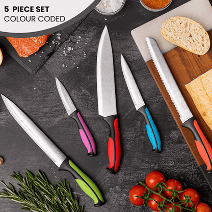 7-Piece  Kitchen Knife Set with Rotating Block, Nuovva