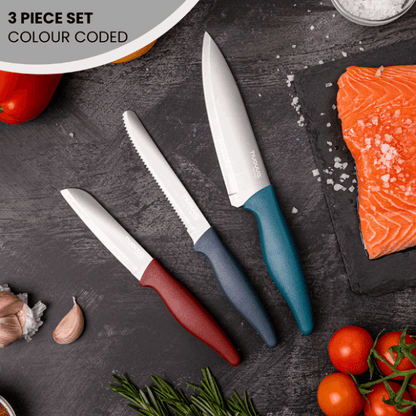 3-Piece Stainless Steel Non-Stick Kitchen Knife Set, Nuovva