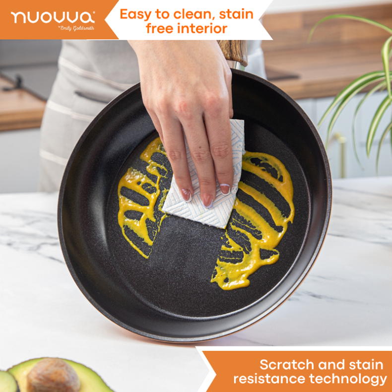 15-Piece Non-Stick Kitchen Cookware Set with Lids , Nuovva