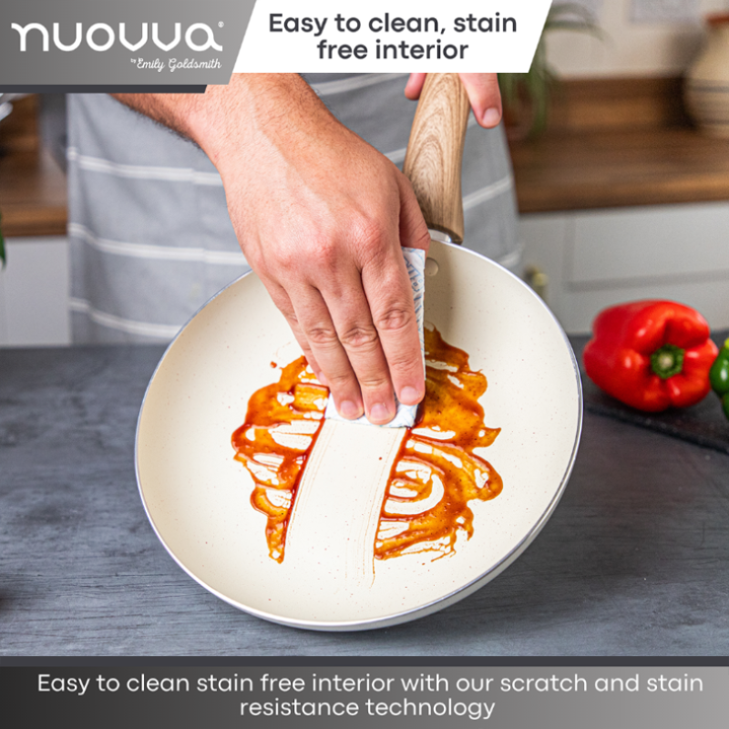 3-Piece Non-Stick Frying Pan Set (20cm, 24cm & 28cm), Nuovva
