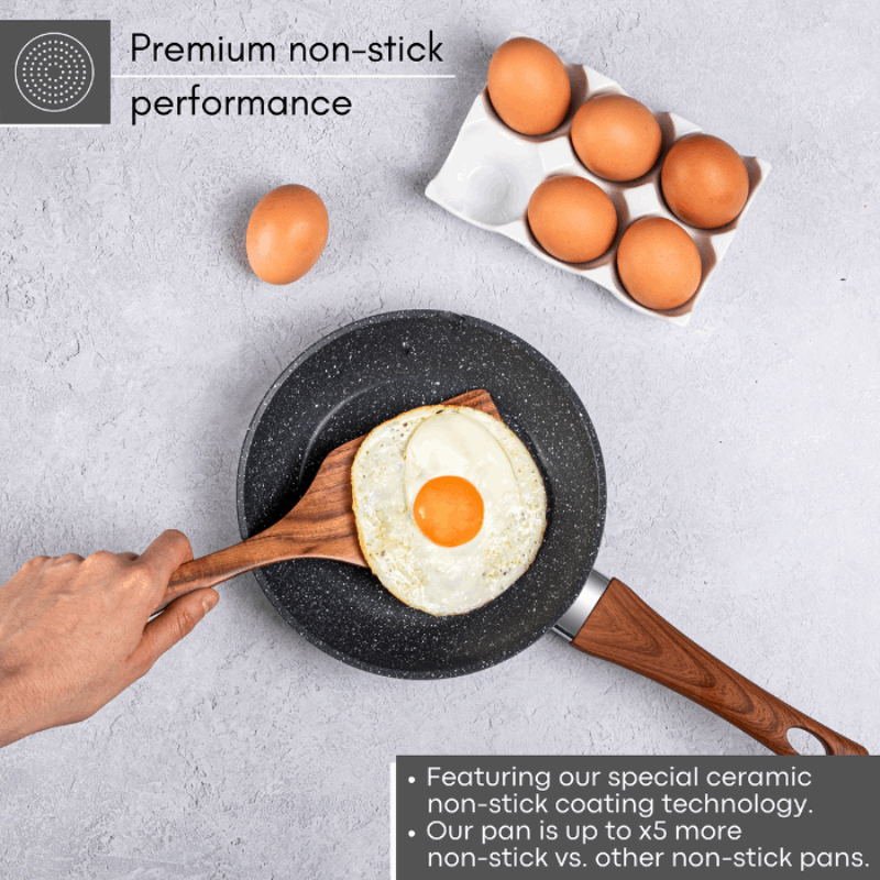 18cm Marble Granite Non-Stick Frying Pan, Nuovva