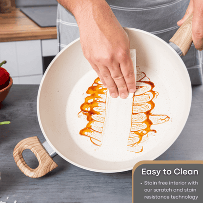28cm Non-Stick Sauté Pan with Glass Lid, Nuovva