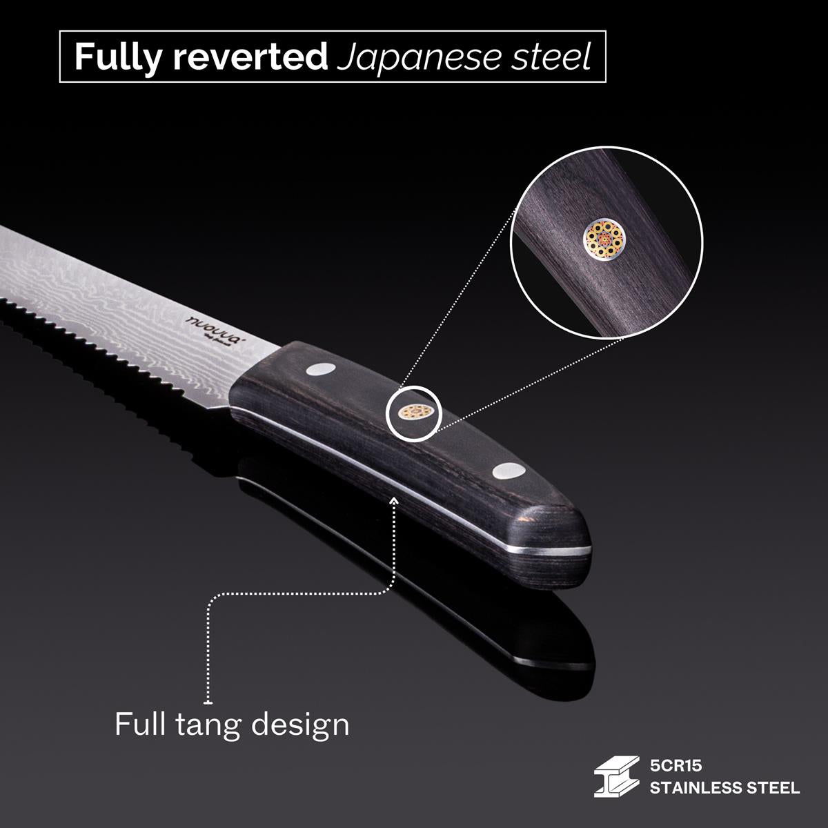 67-Layer Japanese Style Serrated Bread Knife, Nuovva