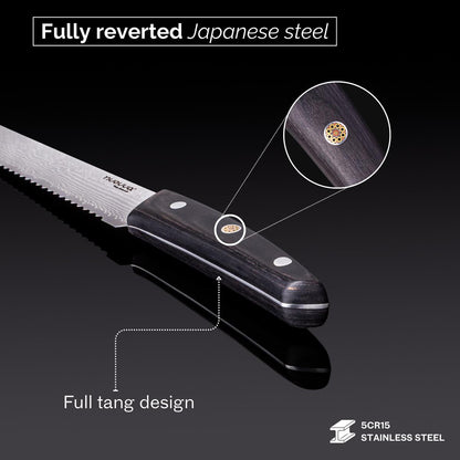 67-Layer Japanese Style Serrated Bread Knife, Nuovva