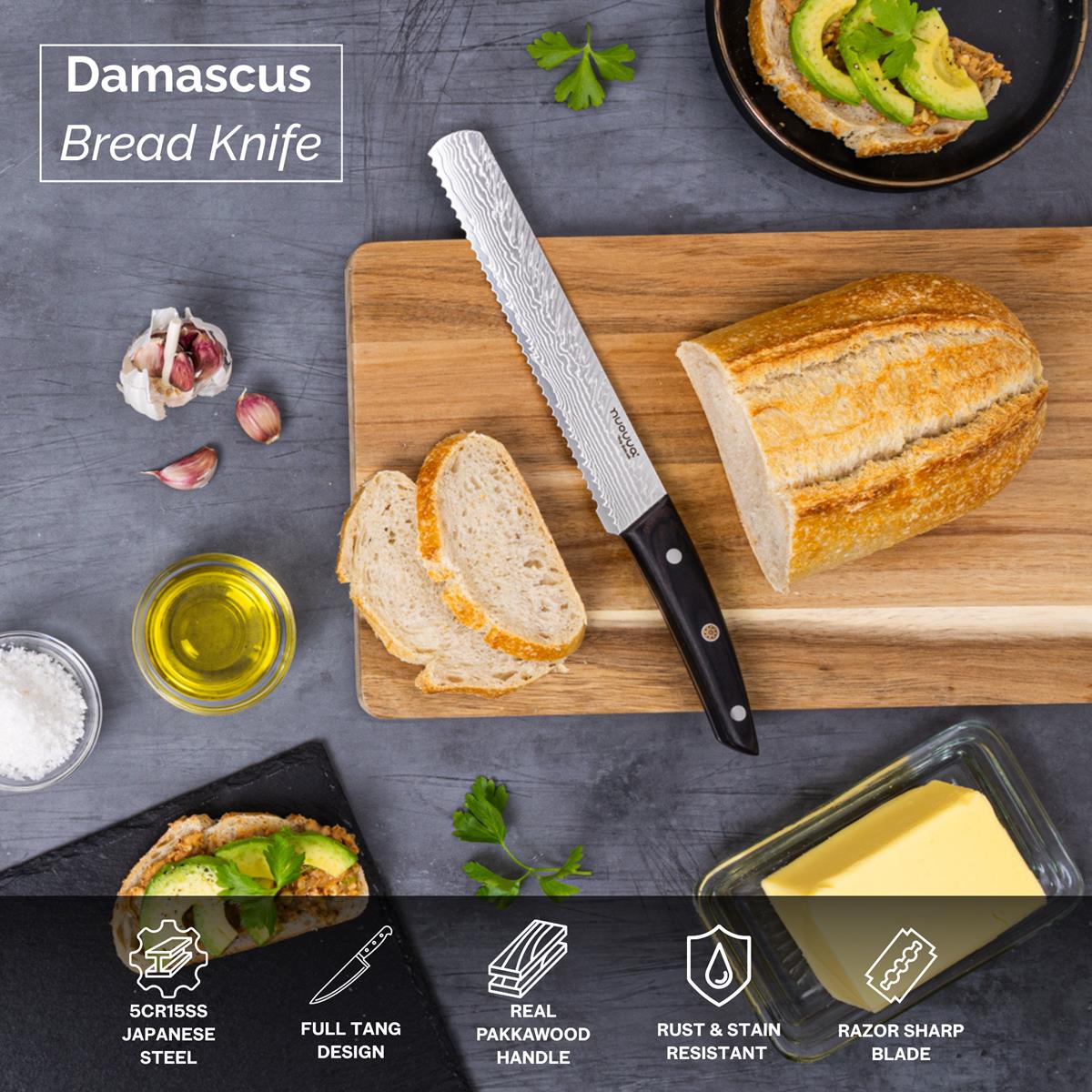67-Layer Japanese Damascus-Style Kitchen Knives (Single Knives & Sets), Nuovva