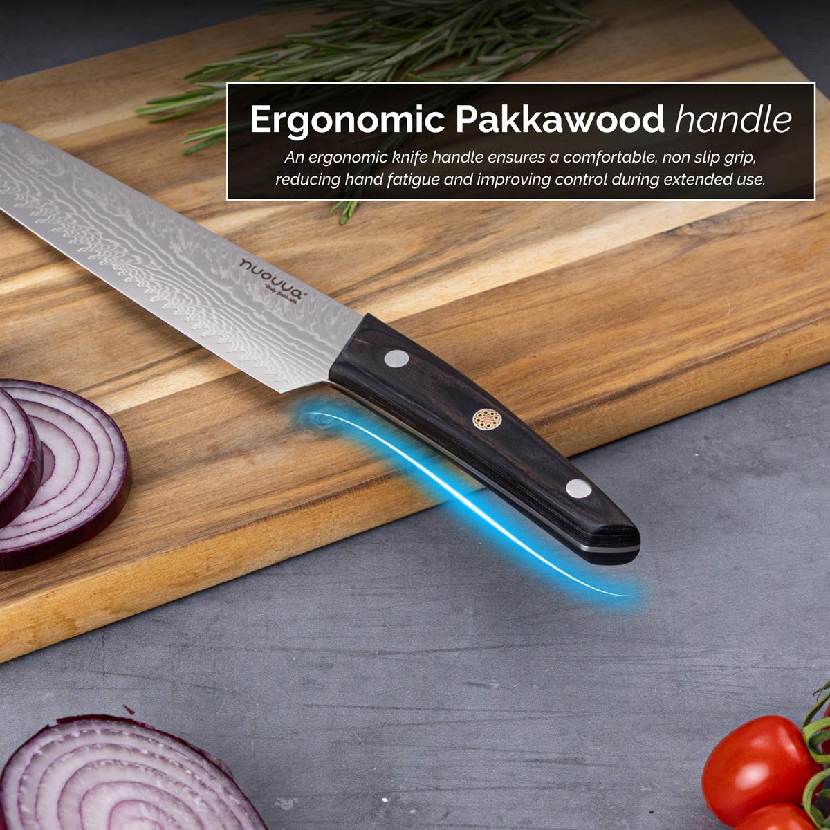 67-Layer Japanese Damascus-Style Kitchen Knives (Single Knives & Sets), Nuovva