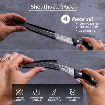 67-Layer Japanese Damascus-Style Kitchen Knives (Single Knives & Sets), Nuovva