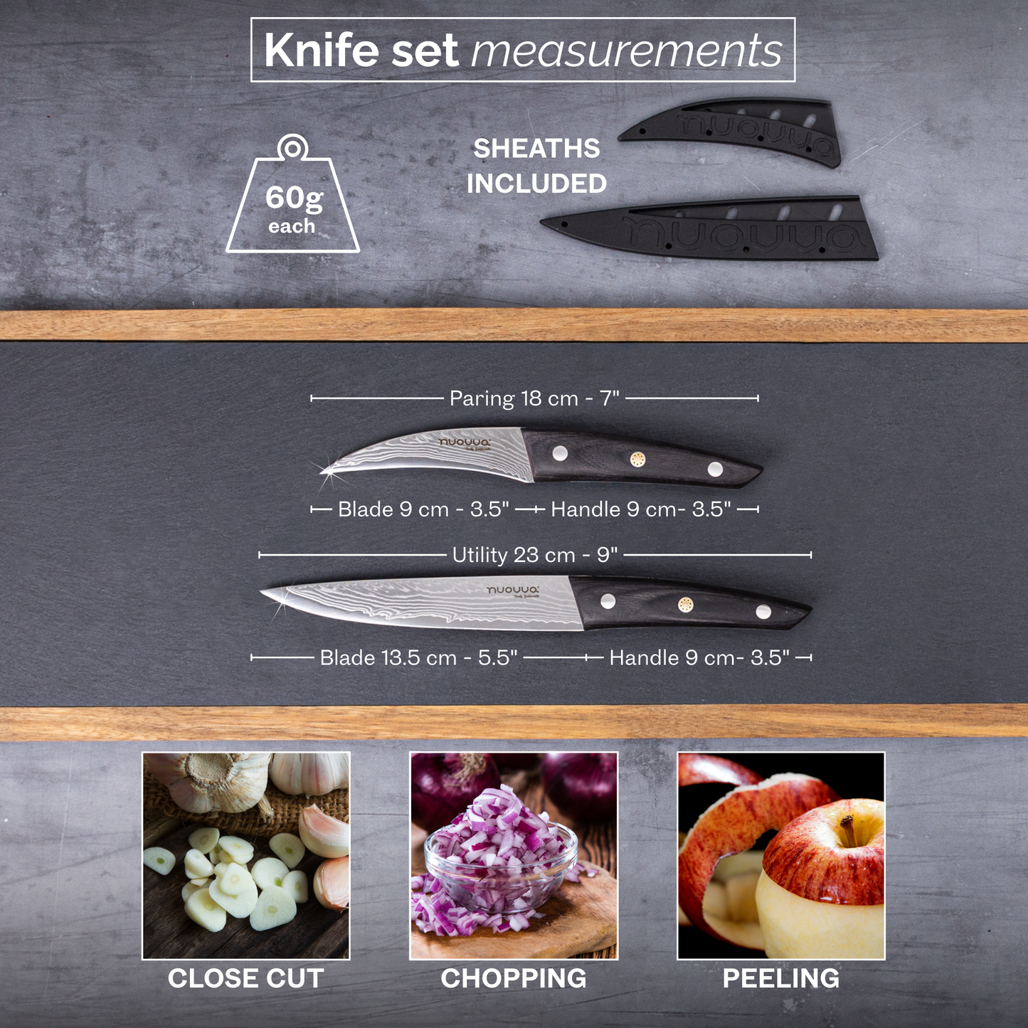 67-Layer Japanese Damascus-Style Kitchen Knives (Single Knives & Sets), Nuovva