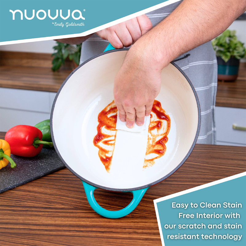 Enamelled Cast Iron Dutch Oven Casserole Pot, Nuovva