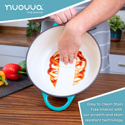 Enamelled Cast Iron Dutch Oven Casserole Pot, Nuovva