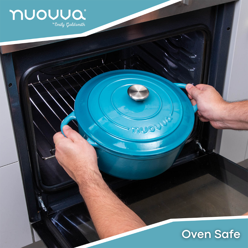 Enamelled Cast Iron Dutch Oven Casserole Pot, Nuovva
