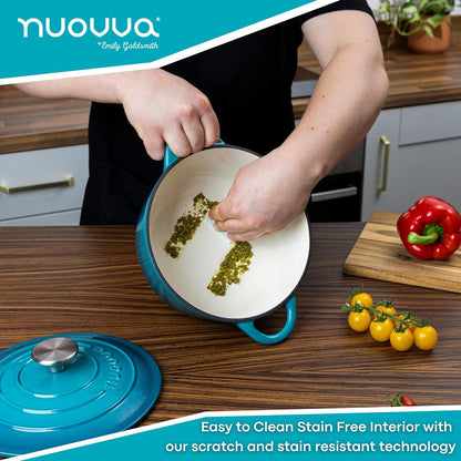 Enamelled Cast Iron Dutch Oven Casserole Pot, Nuovva