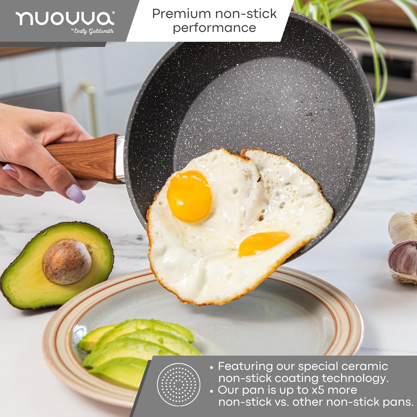 35-Piece Non-Stick Cookware & Kitchen Knife Set, Nuovva
