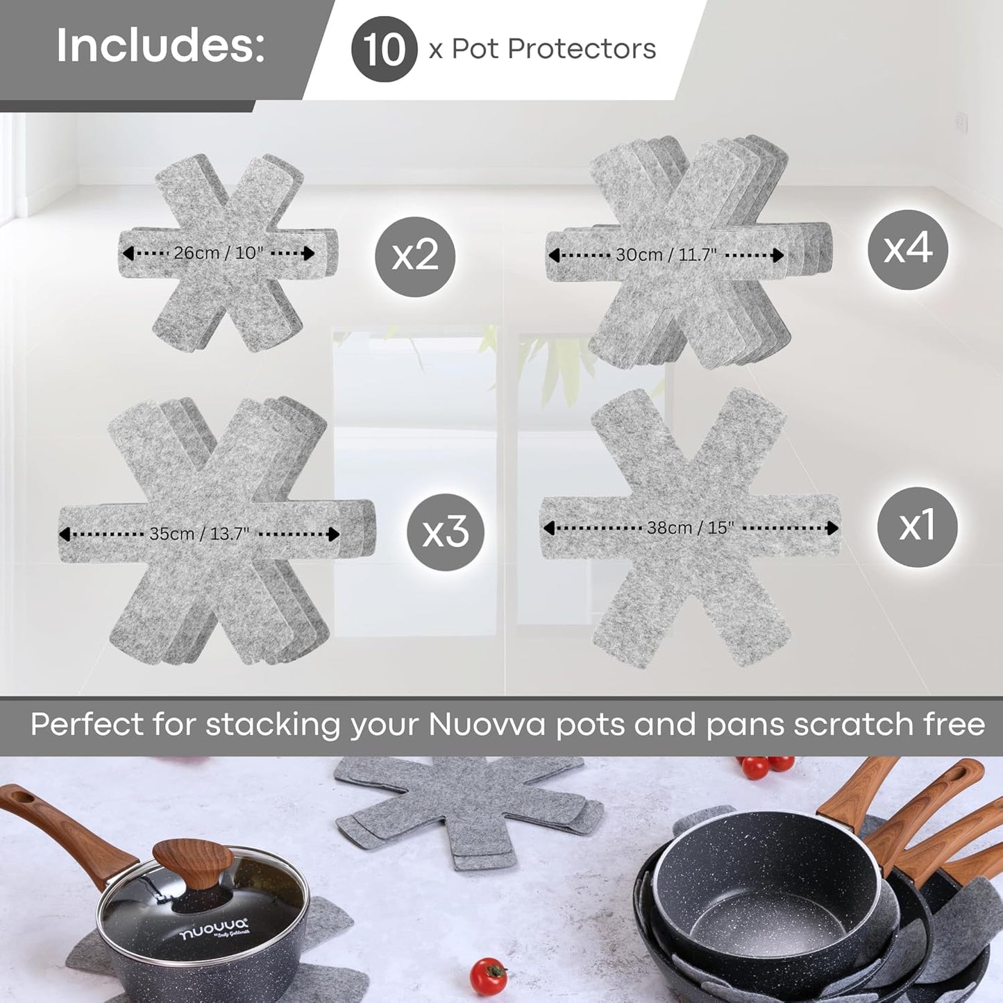 35-Piece Non-Stick Cookware & Kitchen Knife Set, Nuovva