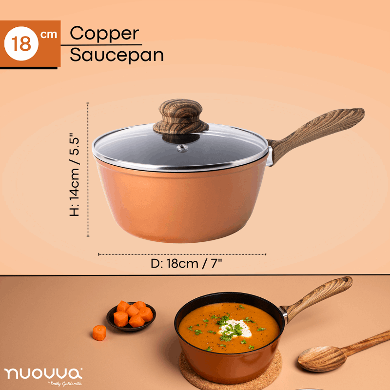 Non-Stick Saucepan with Lid, Nuovva