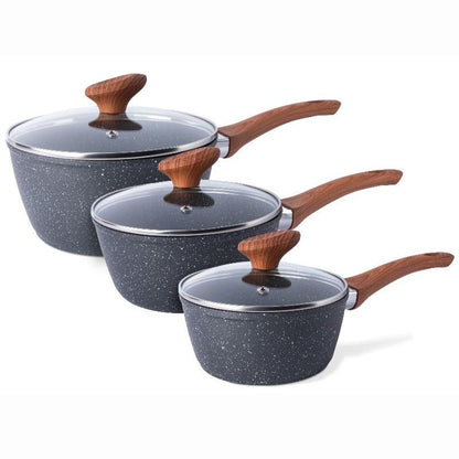 Non-Stick Saucepan with Lid (Multiple Sizes & Multiple Colours) by Nuovva