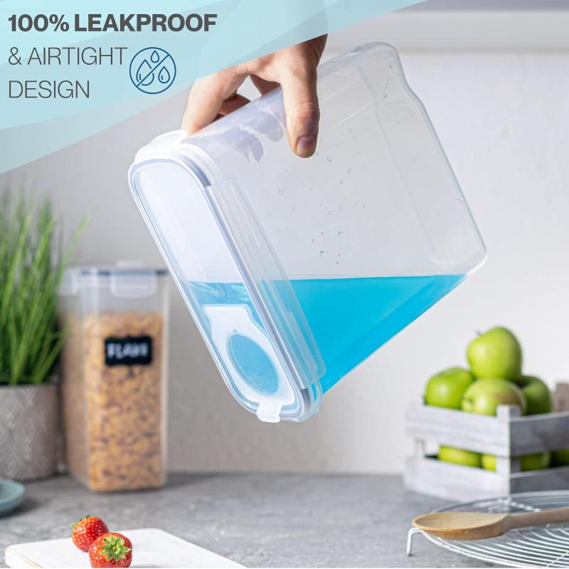 Cereal Storage Containers For Pantries Airtight BPA-Free 4L - 8pcs, by Nuovva