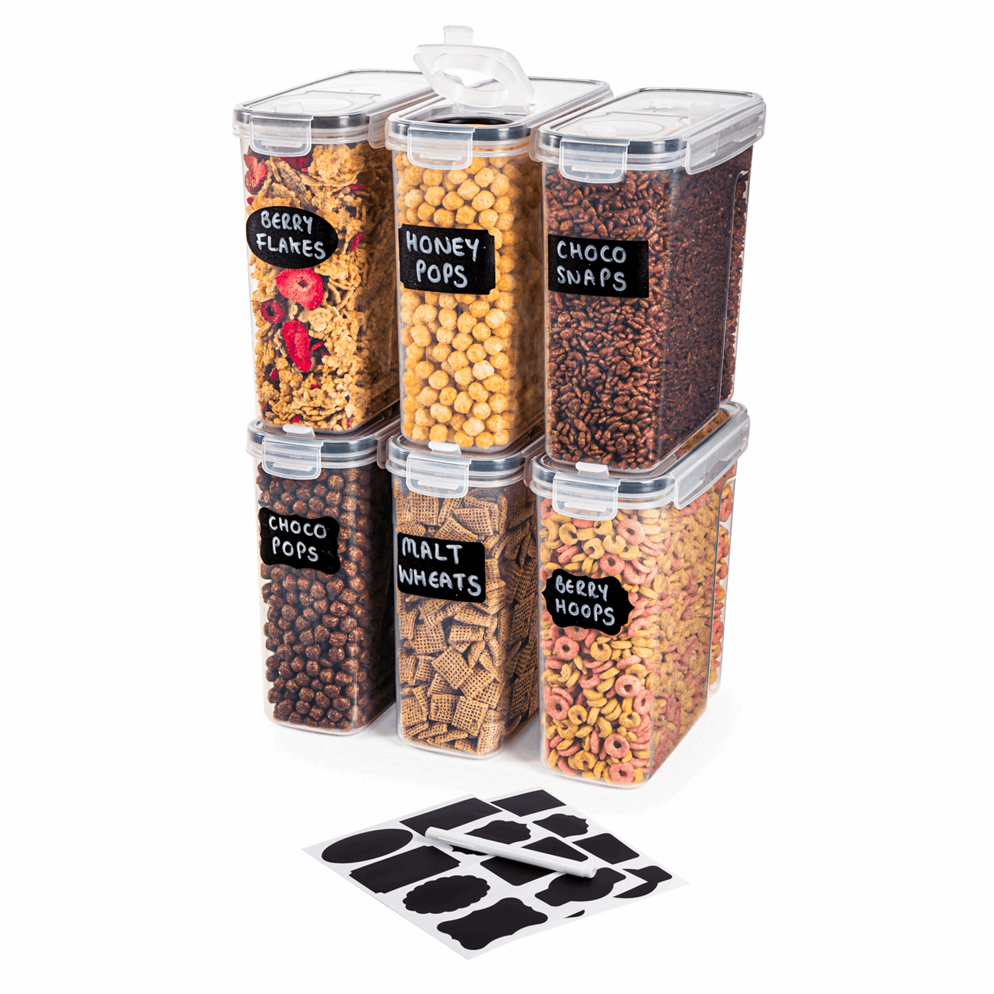 6-Piece Airtight Food Storage Container Set, Nuovva