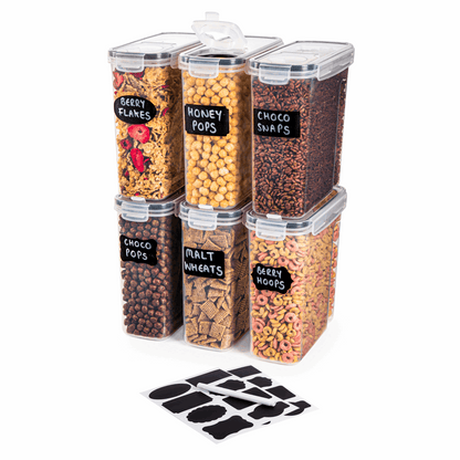 6-Piece Airtight Food Storage Container Set, Nuovva