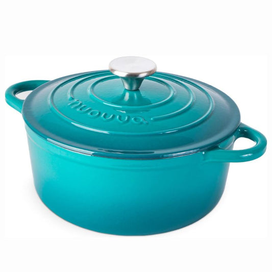 Enamelled Cast Iron Dutch Oven Casserole Pot (22cm, 24cm, 28cm & 30cm), Nuovva