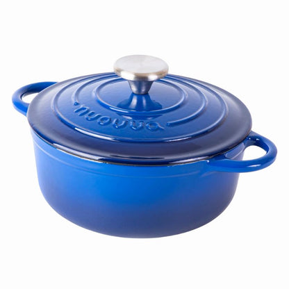 Enamelled Cast Iron Dutch Oven Casserole Pot (22cm, 24cm, 28cm & 30cm), Nuovva