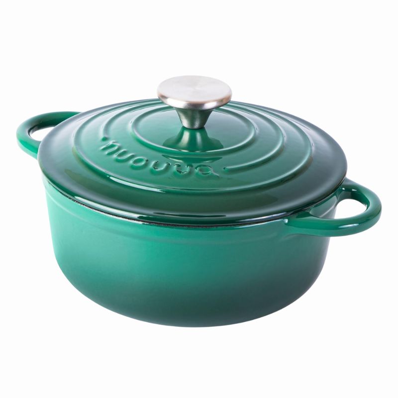 Enamelled Cast Iron Dutch Oven Casserole Pot (22cm, 24cm, 28cm & 30cm), Nuovva