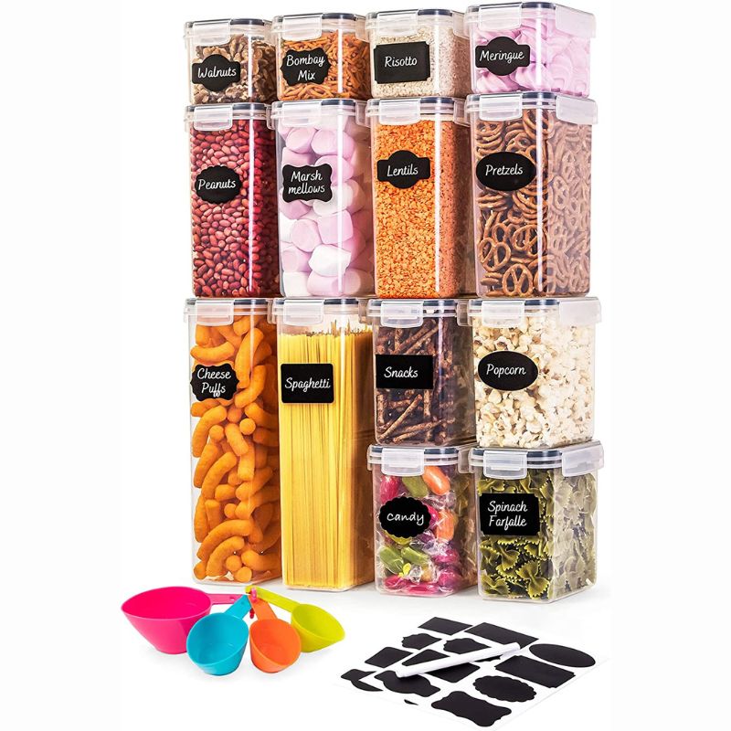 14-Piece Airtight Kitchen Food Storage Container Set, Nuovva