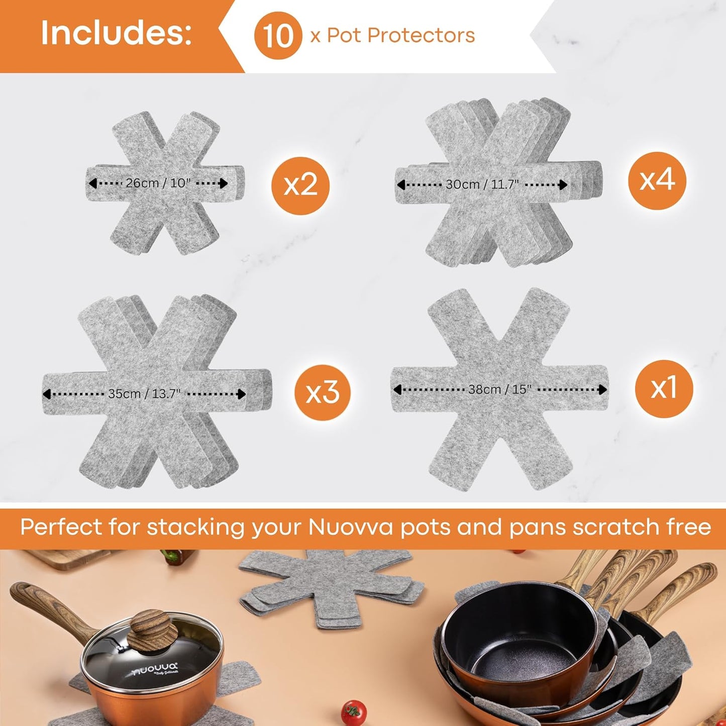 35-Piece Non-Stick Cookware & Kitchen Knife Set, Nuovva