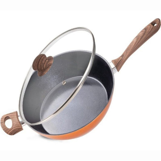 28cm Non-Stick Sauté Pan with Glass Lid, Nuovva