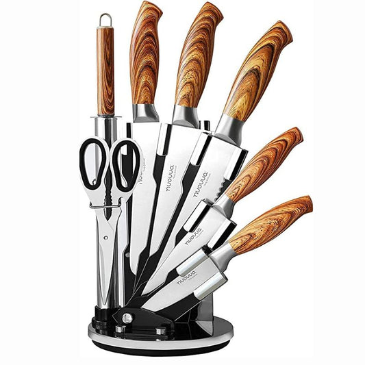 7-Piece  Kitchen Knife Set with Rotating Block, Nuovva