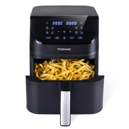6.5L Dual Compartment Air Fryer Oven with 10 Preset Cooking Functions – 1500W, Nuovva