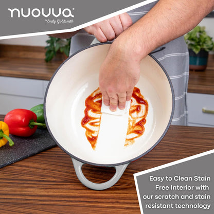 Enamelled Cast Iron Dutch Oven Casserole Pot, Nuovva